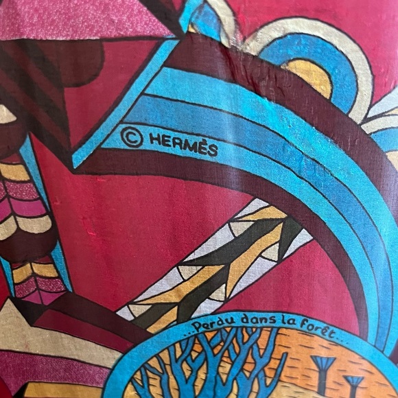 Hermes Scarf. ‘L'Ombrelle Magique’. 100% Muslin Silk. Very Large. Pierre Marie. - Picture 3 of 16